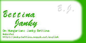 bettina janky business card
